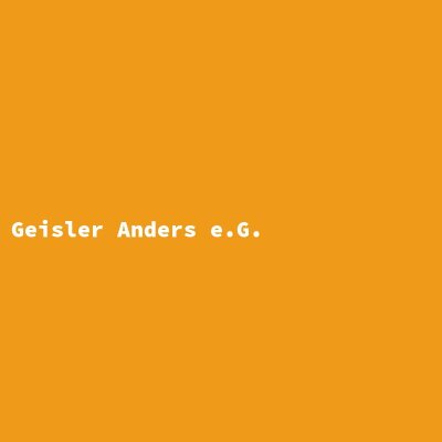 Manufacturer: Geisler Anders e.G.